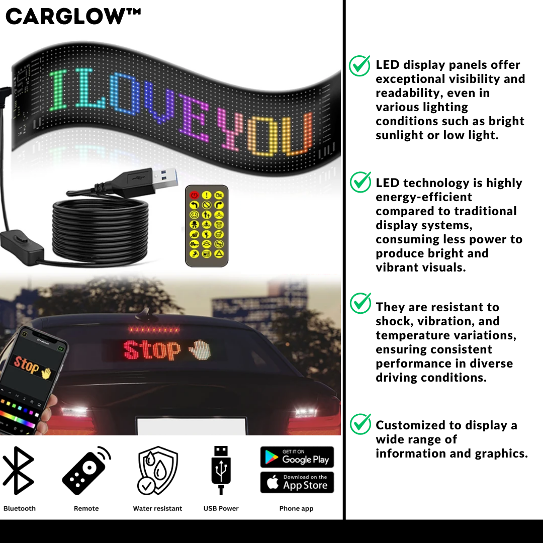 CarGlow™ - LED Matrix Pixel Panel